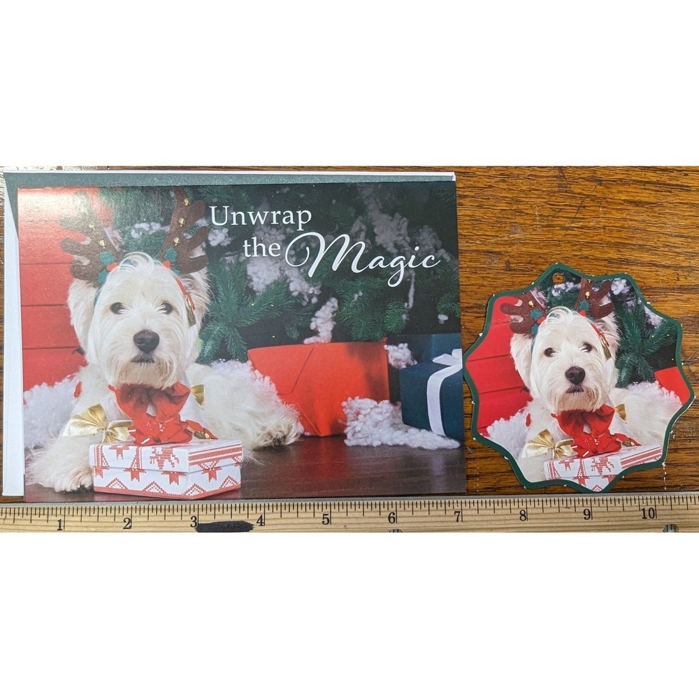 West Highland White Terrier Dog Westie Puppy Christmas Greeting Card Ornament